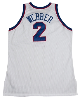 1994-95 Chris Webber Game Used Washington Bullets Home Jersey (Team LOA)